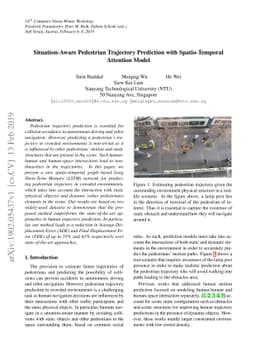 Situation-Aware Pedestrian Trajectory Prediction with Spatio-Temporal
  Attention Model