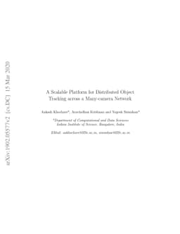 A Scalable Platform for Distributed Object Tracking across a Many-camera
  Network