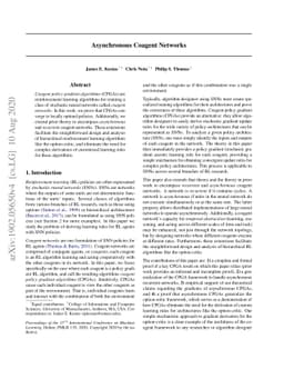 Asynchronous Coagent Networks