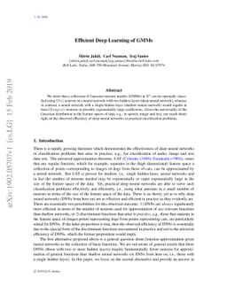 Efficient Deep Learning of GMMs