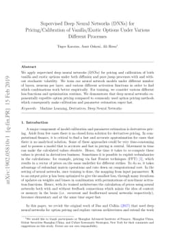 Supervised Deep Neural Networks (DNNs) for Pricing/Calibration of
  Vanilla/Exotic Options Under Various Different Processes