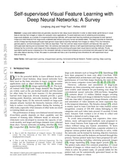 Self-supervised Visual Feature Learning with Deep Neural Networks: A
  Survey