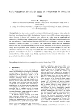 Fast Pedestrian Detection based on T-CENTRIST in infrared image