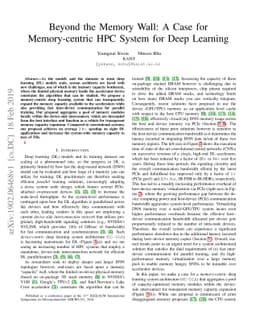 Beyond the Memory Wall: A Case for Memory-centric HPC System for Deep
  Learning
