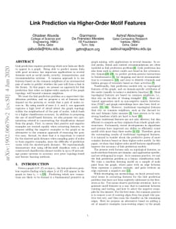 Link Prediction via Higher-Order Motif Features