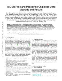 WIDER Face and Pedestrian Challenge 2018: Methods and Results