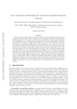 New statistical methodology for second level global sensitivity analysis