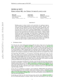 DOM-Q-NET: Grounded RL on Structured Language