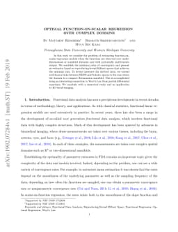 Optimal Function-on-Scalar Regression over Complex Domains