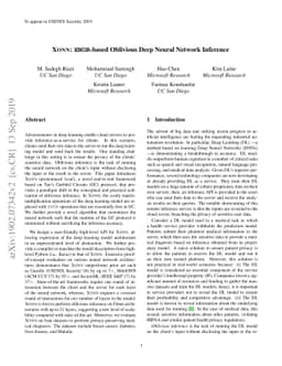 XONN: XNOR-based Oblivious Deep Neural Network Inference