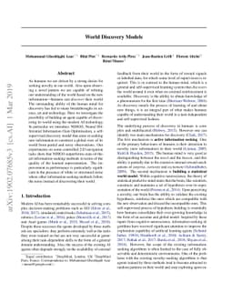 World Discovery Models
