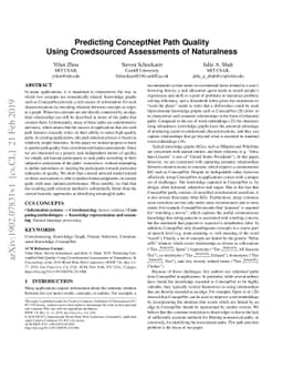 Predicting ConceptNet Path Quality Using Crowdsourced Assessments of
  Naturalness