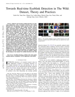 Towards Real-time Eyeblink Detection in The Wild:Dataset,Theory and
  Practices