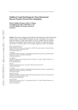 Multilevel Graph Partitioning for Three-Dimensional Discrete Fracture
  Network Flow Simulations