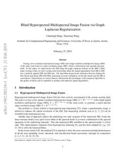 Blind Hyperspectral-Multispectral Image Fusion via Graph Laplacian
  Regularization