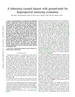 A laboratory-created dataset with ground-truth for hyperspectral
  unmixing evaluation
