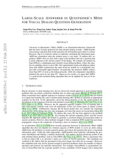 Large-Scale Answerer in Questioner's Mind for Visual Dialog Question
  Generation