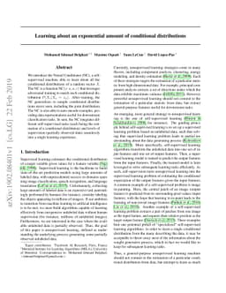 Learning about an exponential amount of conditional distributions
