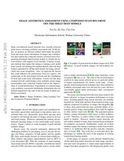 Image Aesthetics Assessment Using Composite Features from off-the-Shelf
  Deep Models