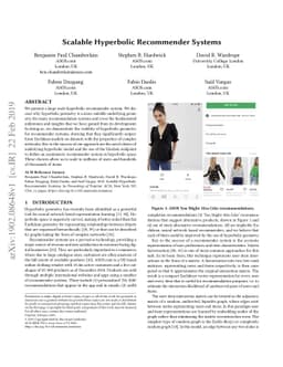 Scalable Hyperbolic Recommender Systems