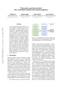 What makes a good conversation? How controllable attributes affect human
  judgments