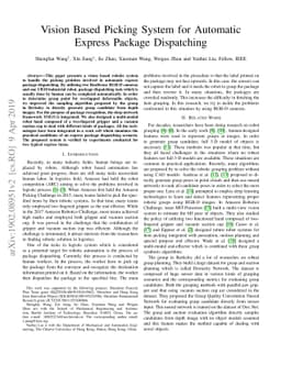 Vision Based Picking System for Automatic Express Package Dispatching