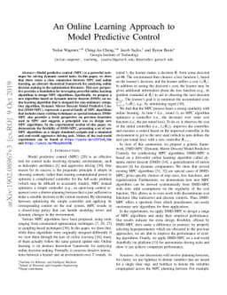 An Online Learning Approach to Model Predictive Control