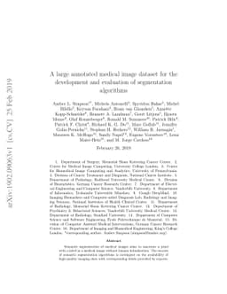 A large annotated medical image dataset for the development and
  evaluation of segmentation algorithms
