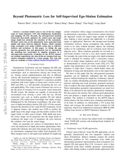 Beyond Photometric Loss for Self-Supervised Ego-Motion Estimation