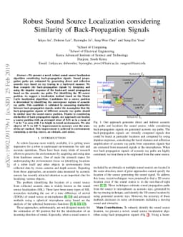 Robust Sound Source Localization considering Similarity of
  Back-Propagation Signals