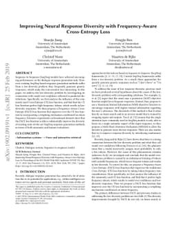 Improving Neural Response Diversity with Frequency-Aware Cross-Entropy
  Loss