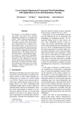 Cross-Lingual Alignment of Contextual Word Embeddings, with Applications
  to Zero-shot Dependency Parsing