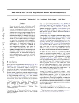 NAS-Bench-101: Towards Reproducible Neural Architecture Search