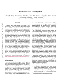 Event-driven Video Frame Synthesis