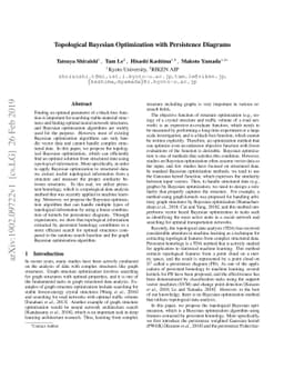 Topological Bayesian Optimization with Persistence Diagrams