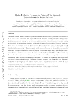 Online Predictive Optimization Framework for Stochastic
  Demand-Responsive Transit Services