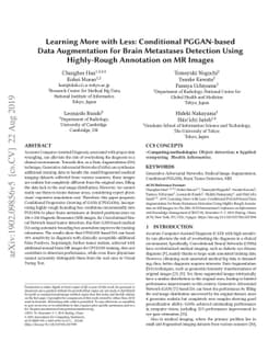 Learning More with Less: Conditional PGGAN-based Data Augmentation for
  Brain Metastases Detection Using Highly-Rough Annotation on MR Images