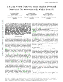 Spiking Neural Network based Region Proposal Networks for Neuromorphic
  Vision Sensors