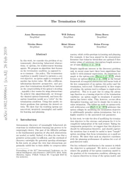 The Termination Critic