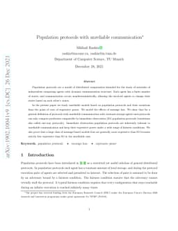 Population protocols with unreliable communication