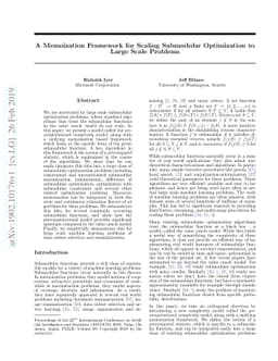 A Memoization Framework for Scaling Submodular Optimization to Large
  Scale Problems