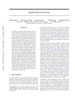 Implicit Kernel Learning