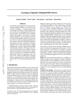 Learning to Optimize Multigrid PDE Solvers