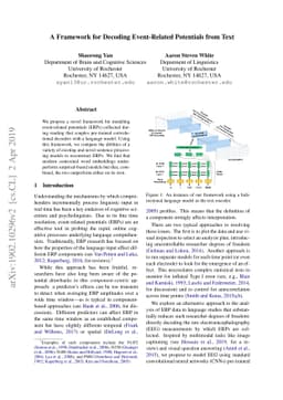 A Framework for Decoding Event-Related Potentials from Text