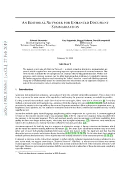 An Editorial Network for Enhanced Document Summarization