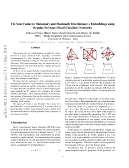 Fix Your Features: Stationary and Maximally Discriminative Embeddings
  using Regular Polytope (Fixed Classifier) Networks