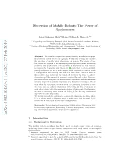 Dispersion of Mobile Robots: The Power of Randomness