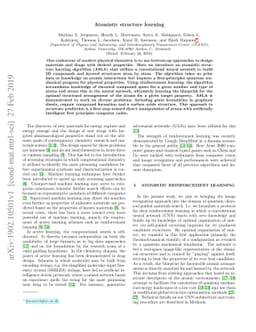 Atomistic structure learning