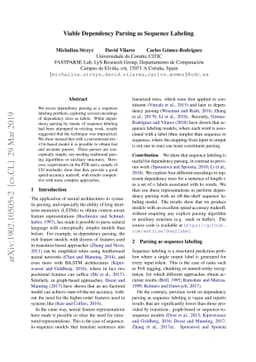 Viable Dependency Parsing as Sequence Labeling