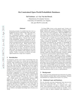 On Constrained Open-World Probabilistic Databases